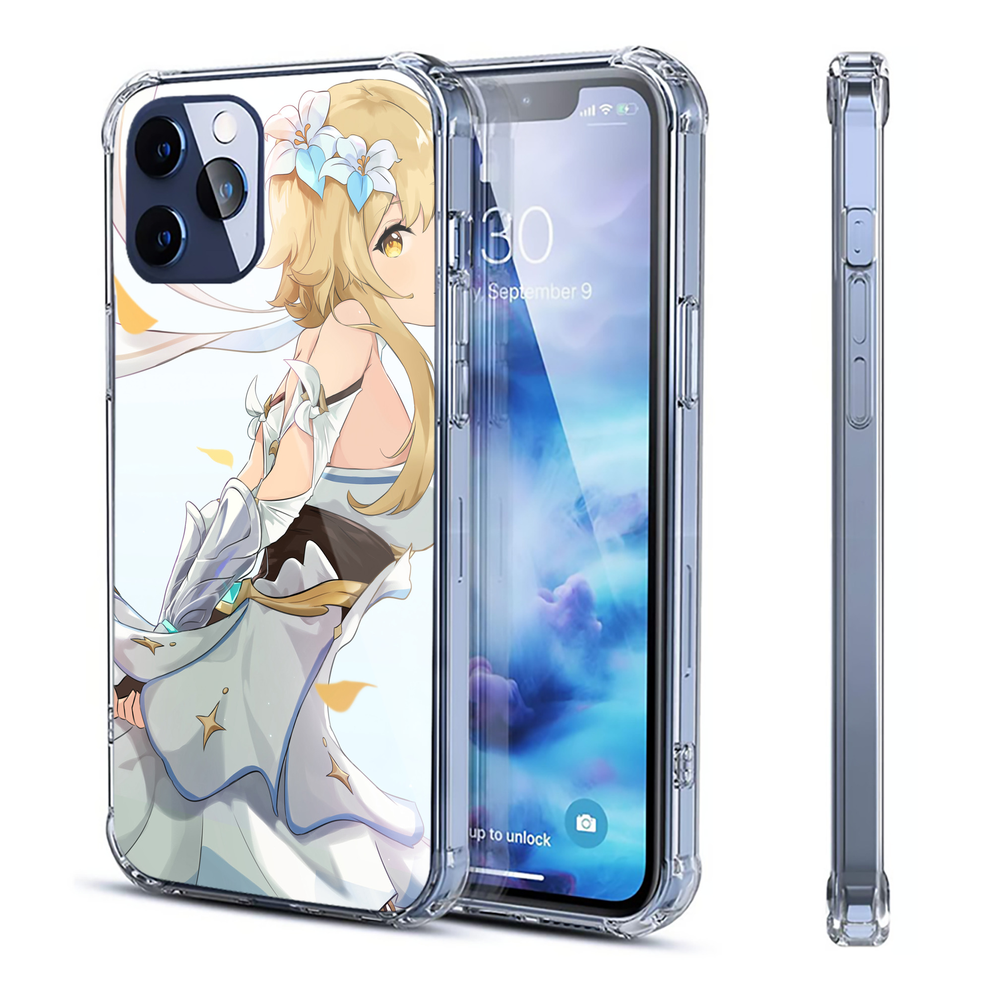 げんし神 genshin 【iPhone 12シリーズ対応】透明スマホケース（クリアソフトケース）